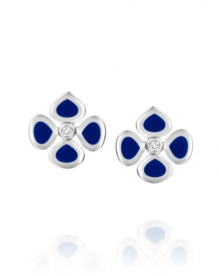 Violetto Blue Enamel Earrings