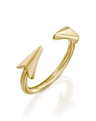Flow Arrow Solitaire Ring