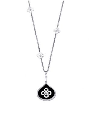 שרשרת ויולטו אמייל כחול יהלומים