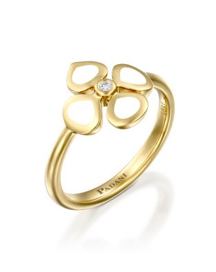 Violetto White Enamel Ring