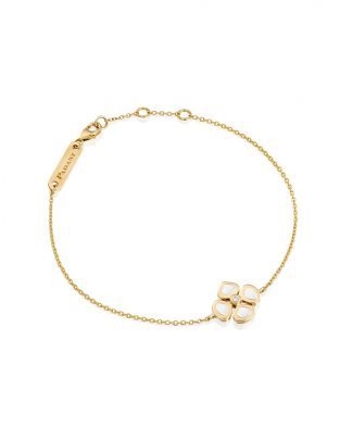 Violetto Flower White Enamel Bracelet