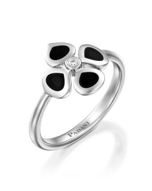 טבעת ויולטו אמייל שחור