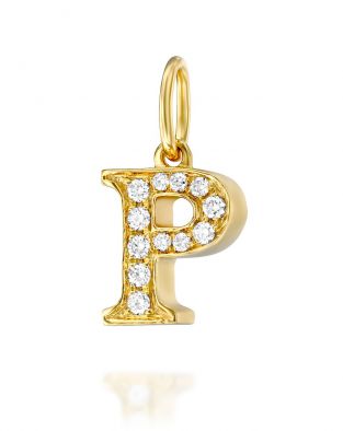 Letter P Diamond Pendant