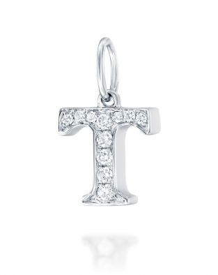 Letter T Diamond Pendant