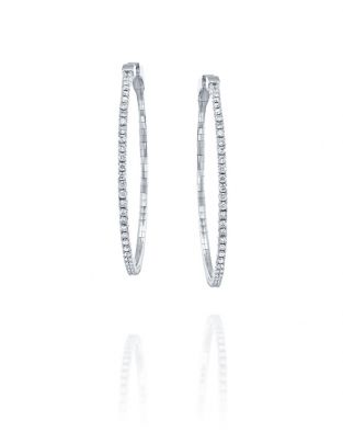 עגילי חישוק יהלומים