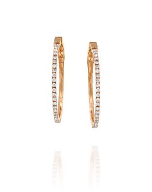 עגילי חישוק יהלומים