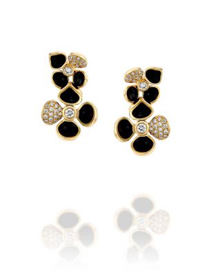 עגילי ויולטו שיין צבעוני