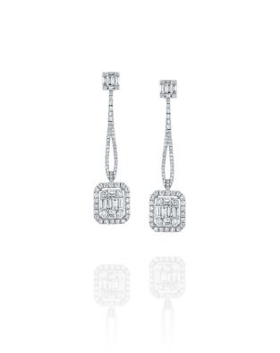 Long Diamond Earrings