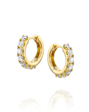 עגילי חישוק יהלומים