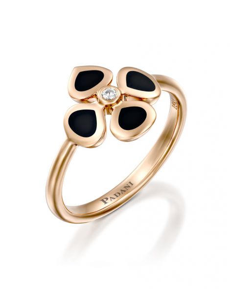 טבעת ויולטו אמייל שחור