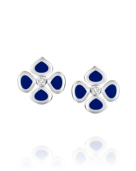Violetto Blue Enamel Earrings