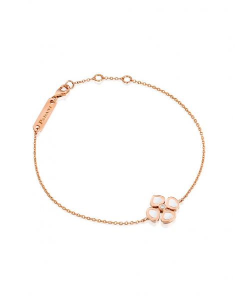 Violetto Flower White Enamel Bracelet