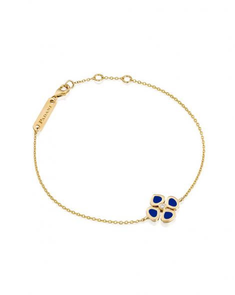 Violetto Flower Blue Enamel Bracelet