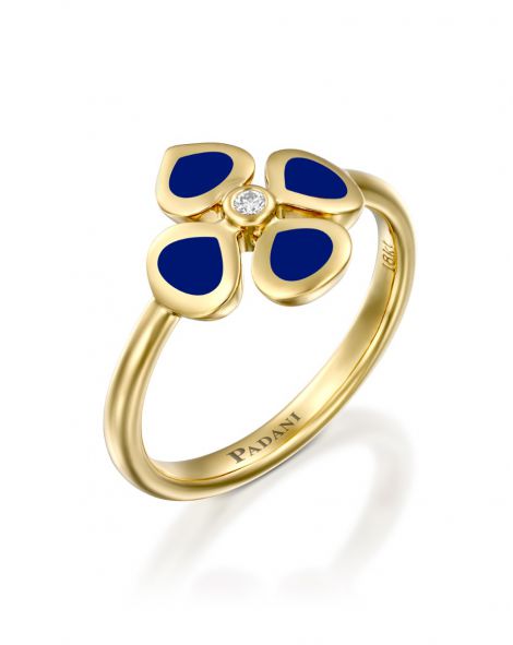 טבעת ויולטו אמייל כחול