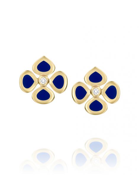 Violetto Blue Enamel Earrings