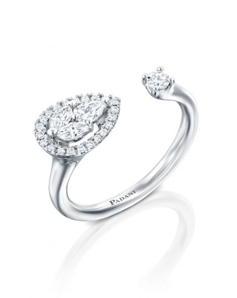 Malvene Across Leaf & Diamond Ring