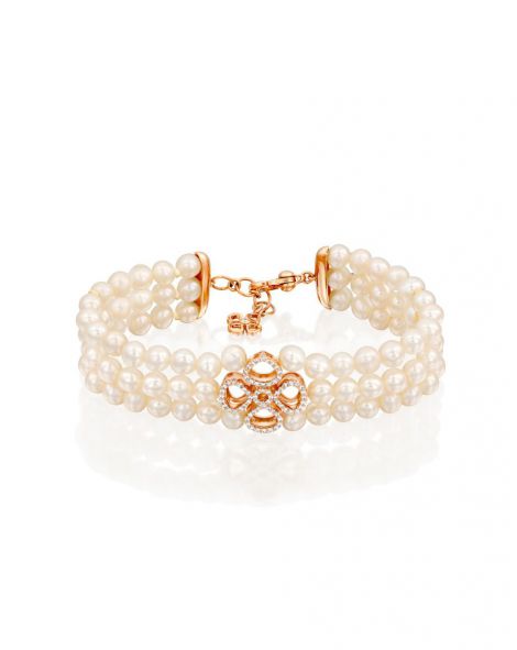 צמיד פנינים ויולטו קונטור