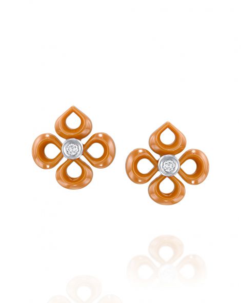 עגילי ויולטו סרמיק כתום