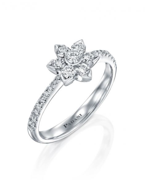 טבעת פרח מגן דוד קטן