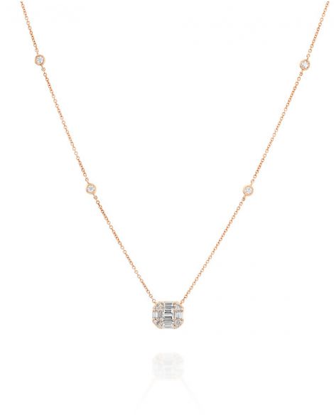 Rectangular Diamond Necklace