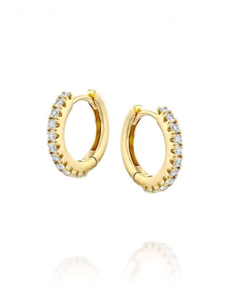 עגילי חישוק יהלומים