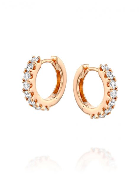 עגילי חישוק יהלומים