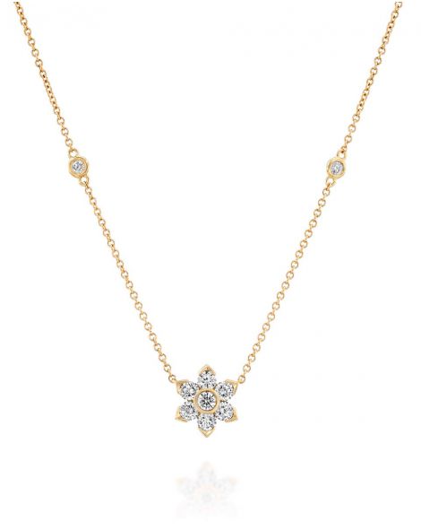 שרשרת פרח מגן דוד קטן 