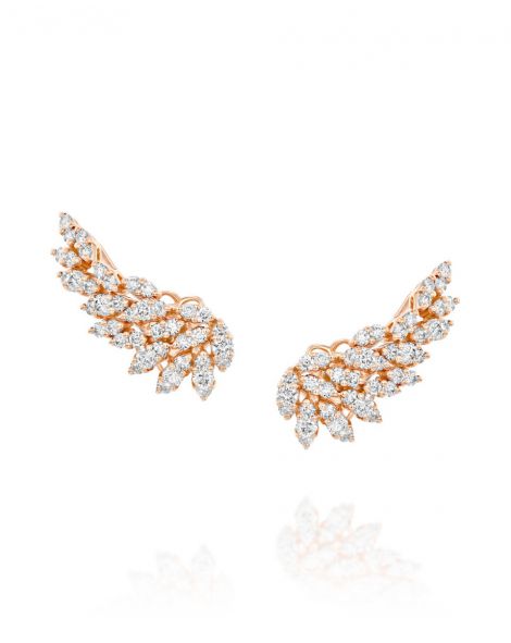 עגילי יהלום מטפסים