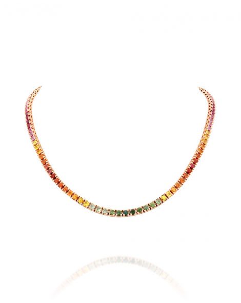 Rainbow Tennis Necklace