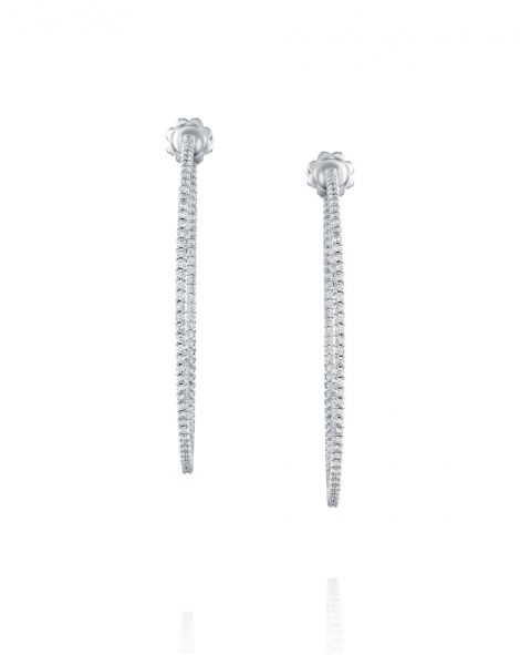 עגילי חישוק ג'יפסי יהלומים