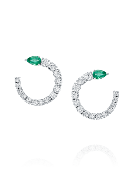 Round Emerald Earrings