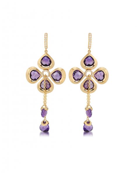 עגילי ויולטו צבעוני